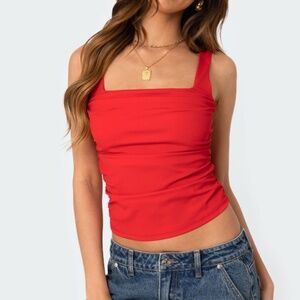 Edikted Rio Ruched Square Neck Top